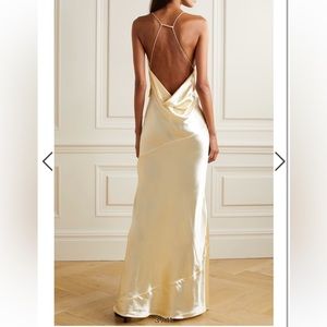 Sold Out Khaite Nirva V-neck Satin Gown - Size Small